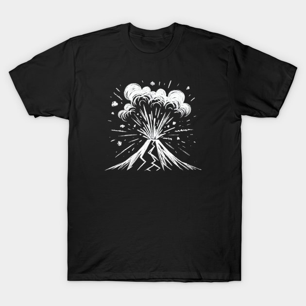 Erupting Volcano T-Shirt by Pegasus Prints